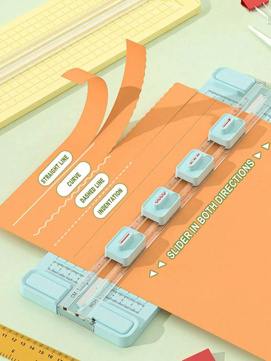 قطاعة ورق يدوية رباعية الشفرات ومتعددة الوظائف لقص المستندات والصور بدقة واحترافية عالية